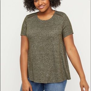 EUC Lane Bryant 14/16 Olive green T-shirt So Soft!